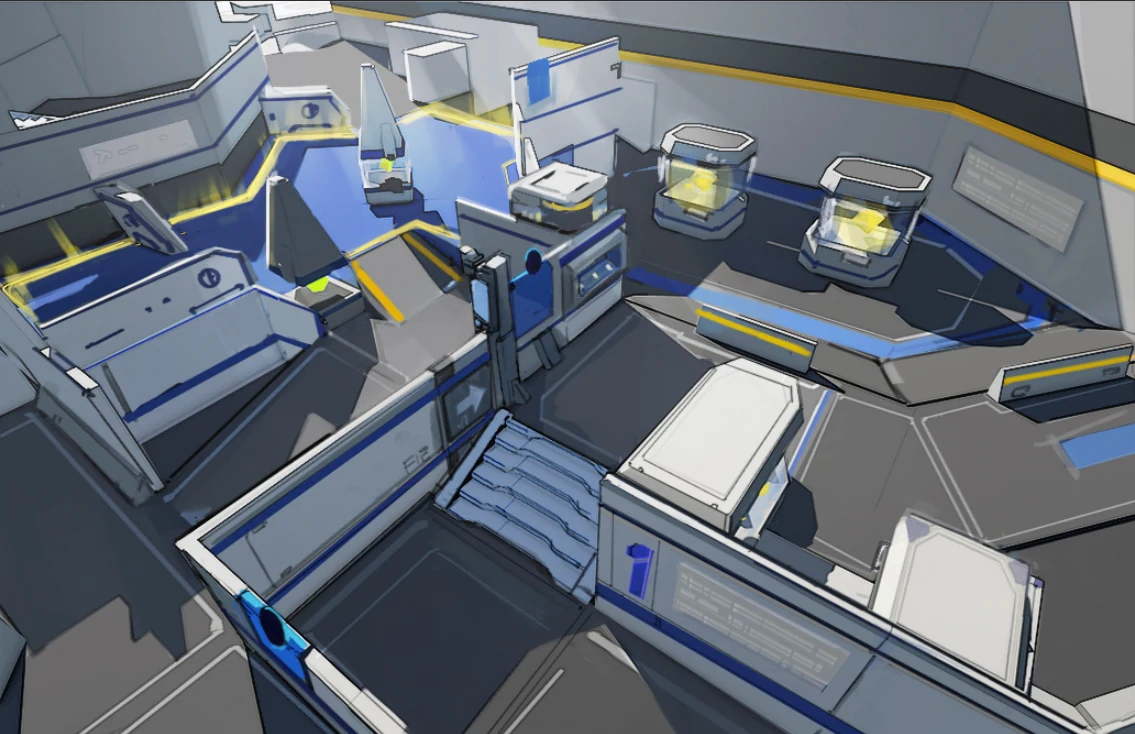 Ring City Champions level development artwork.
