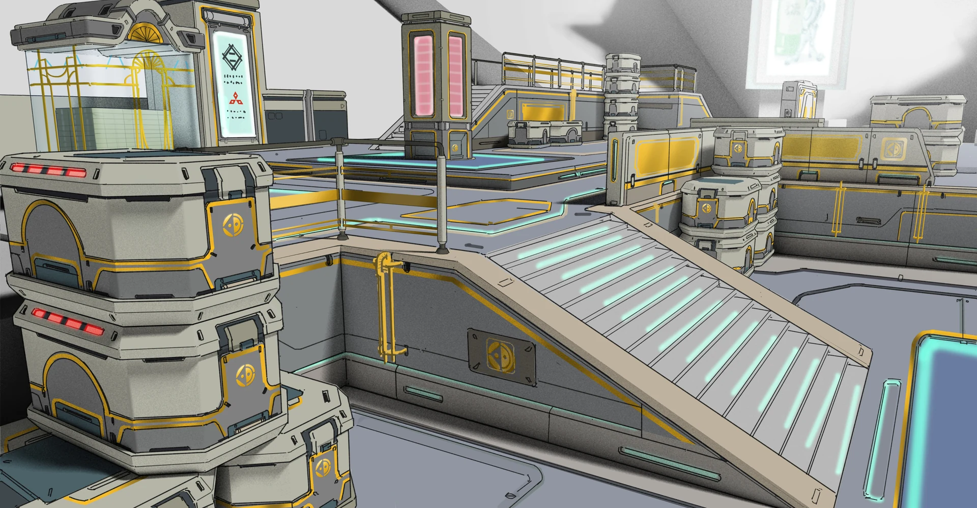 Ring City Champions environment artwork.