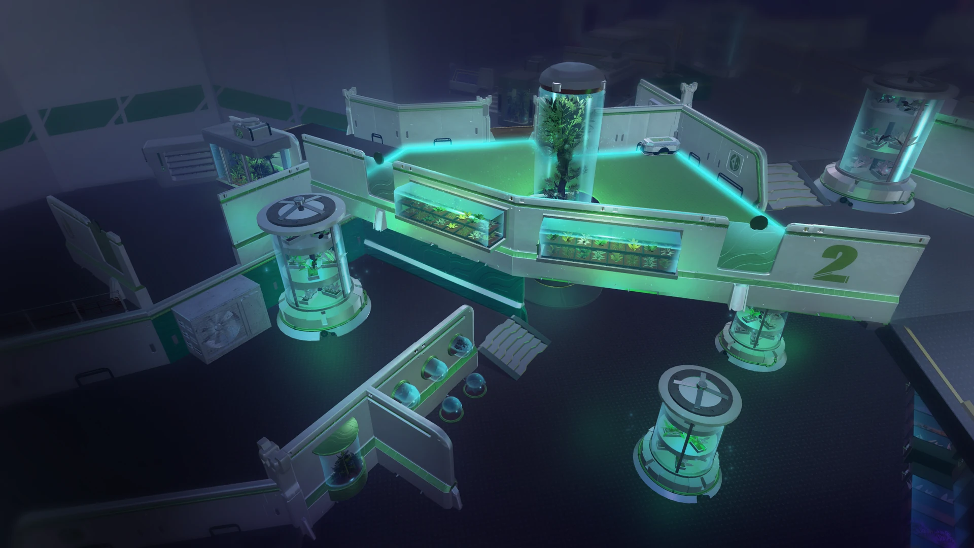 Ring City Champions arena view showing the illuminated central platform.